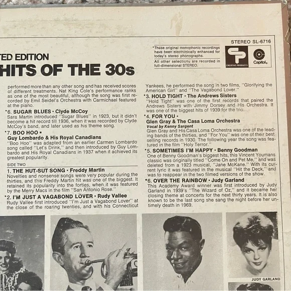 Greatest Hits of the 30’s Vinyl Record - Picture 6 of 10